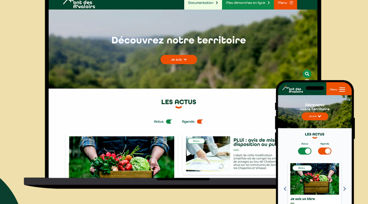 Mockup site web du Mont des Avaloirs